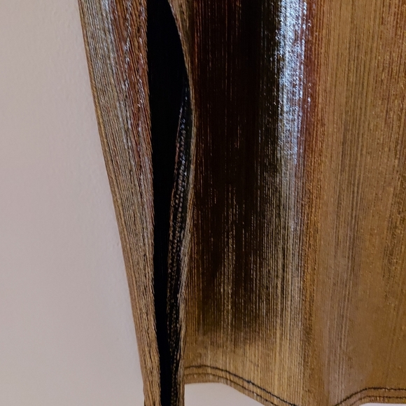 NWT Boohoo Night Metallic Gold Stretch Dress - Picture 9 of 11